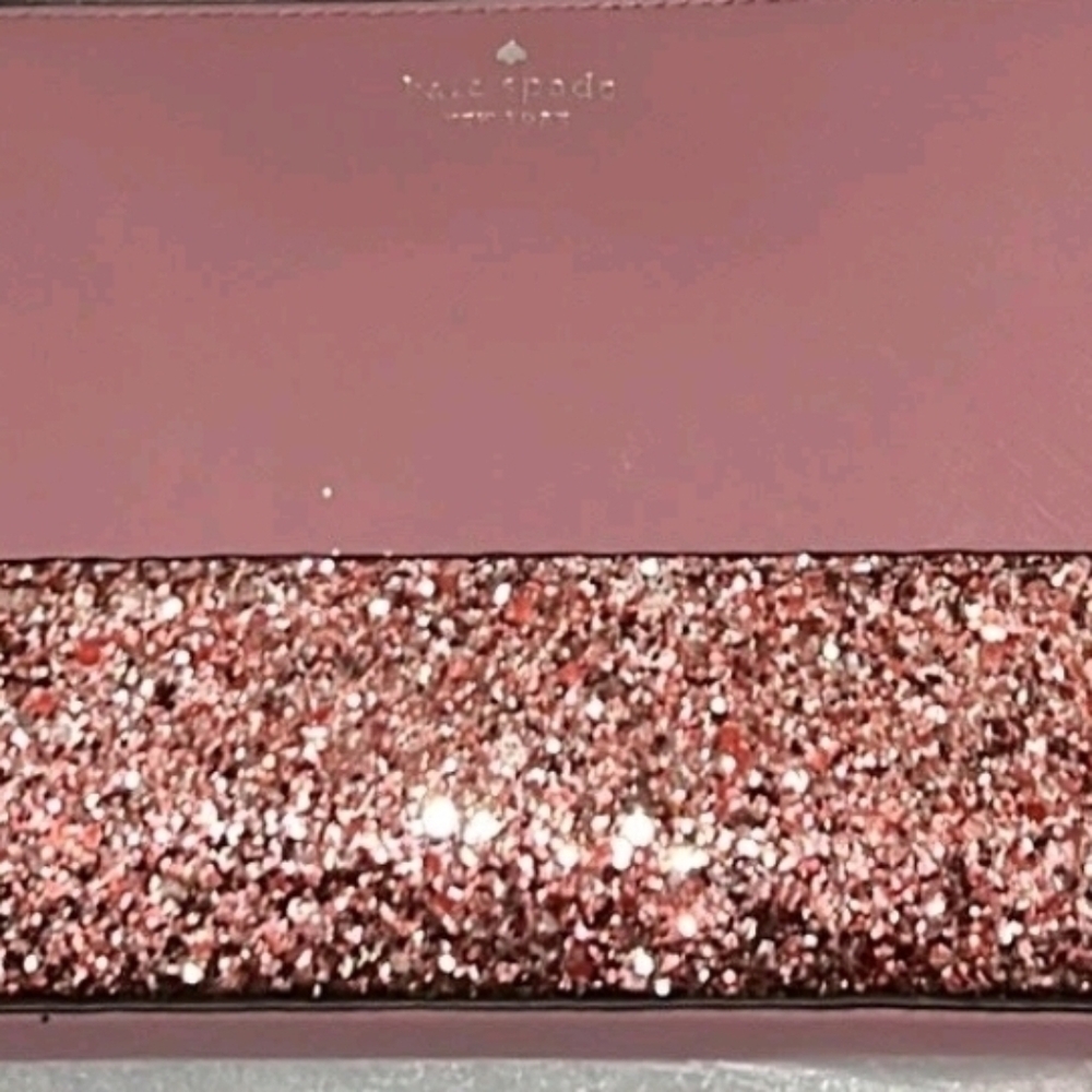 Kate Spade Ramey Greta Court Dusty Peony Glitter Crossbody With Dust Bag - Picture 9 of 9